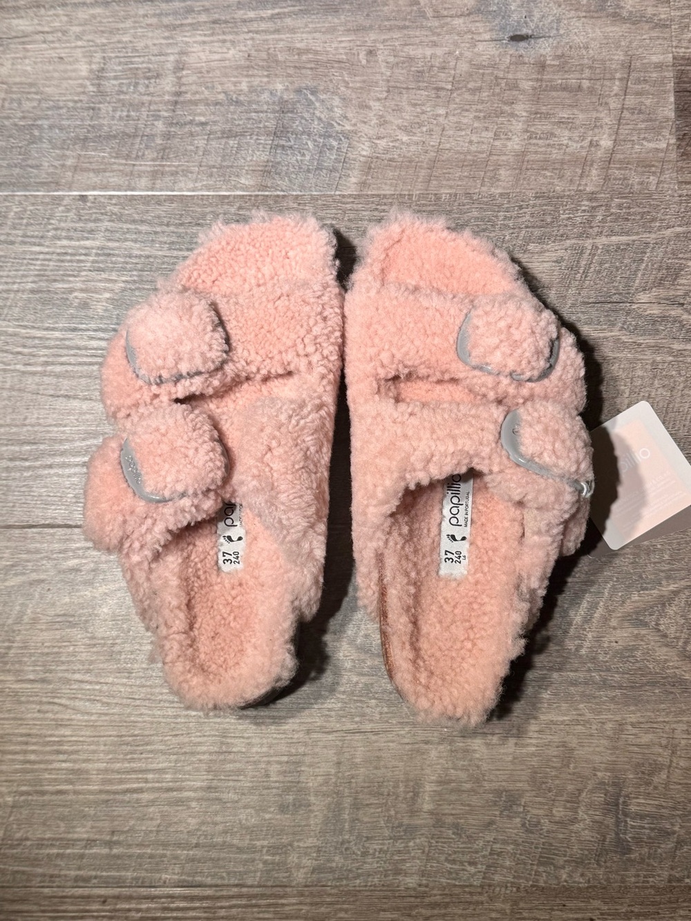 Birkenstock Papillio Platform Shearling Arizona Double-Strap Slide Sandal